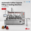 Coffee Capsule Sealing Machine Six Lane Servo Auger Filling Nitrogen Flush 5-5.5g SUS304 Manufacturer