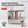 100 Cups/Min 0-50g Cup Filling Sealing Machine for Vegetable Paste with CE SGS Stainless Steel Manufacturer