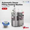 Single Serve Cup Filling Machine for Fish Paste in Retail Packaging 180 CPM Nitrogen Flush ISO SGS Certified