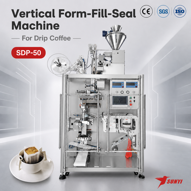SDP-50 Automatic Drip Coffee Bag Packing Machine 60 Bags/Min Nitrogen Flushing TTO Coding Manufacturer