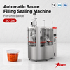 Food Processing Chili Sauce Cup Filler And Sealer, Rotary 3-Lane SC-3N, Automatic Cup Feeding, CE/SGS/ISO 9001, Manufacturer