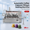 Coffee Capsule Filling Sealing Machine Six Lane 300-360 Capsules/Min Quick Mold Change Nitrogen Flush Factory