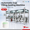 No Leakage High Speed Ice Cream Cup Filling Sealing Machine with Ceramic Rotary Pump and UV Coding