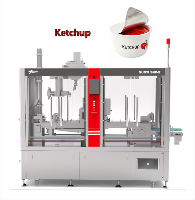 Automatic Ketchup Cup Filling and Sealing Machine
