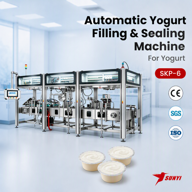 Automatic Yogurt Cup Filling Machine Servo Dosing System With CIP Cleaning HEPA Protection for Dairy Products Manufacturer