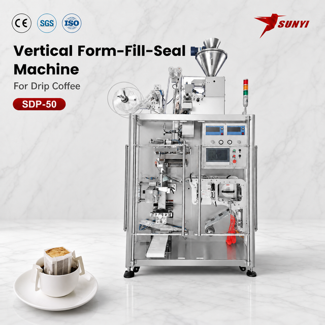 Drip Coffee Bag Packing Machine 60 Bags/Min Nitrogen Flushing Residual Oxygen <1% TTO QR Coding Manufacturer