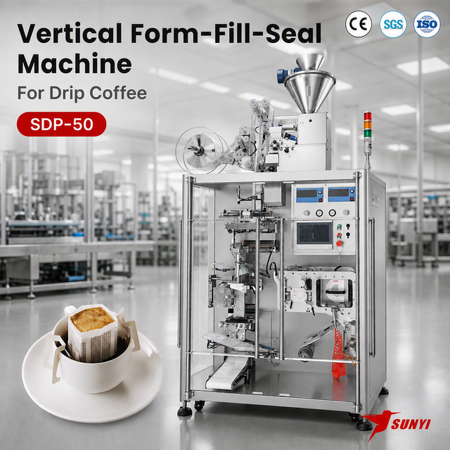 Automatic Drip Coffee Bag Packing Machine SUS304 60 Bags/Min CE GMP Nitrogen Flushing TTO Coding Factory