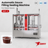 Single-Serve Food Service Steak Sauce Portion Cup Filler, 2-Lane SKP-2, Servo Dosing, Foil Sealing, Manufacturer
