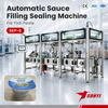 No Clogging High Speed Fish Paste Cup Filling Sealing Machine with Ceramic Rotary Pump and UV Coding