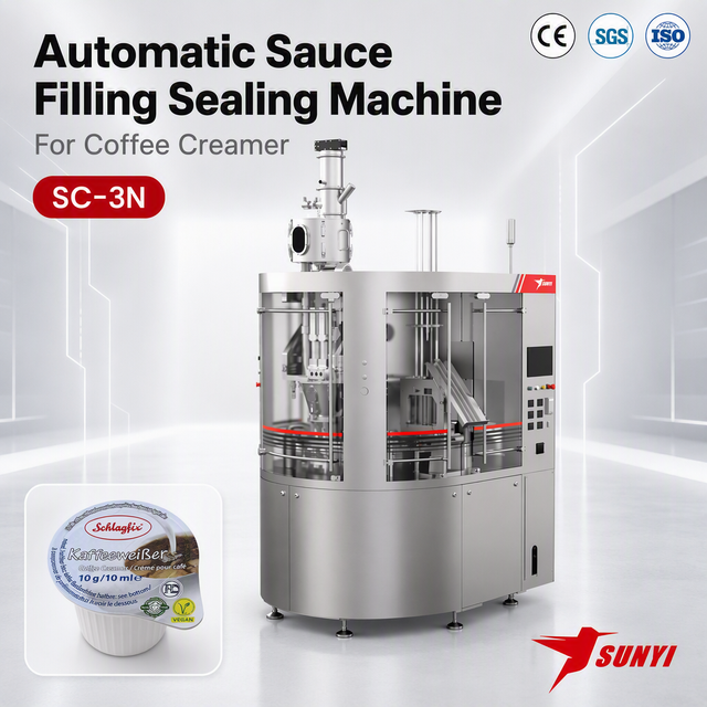 Verified Coffee Creamer Cup Filling Sealing Machine CE ISO9001 SGS Certified 180 CPM with 1 Year Warranty