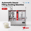 Food Processing Salad Dressing Cup Filler And Sealer, 2-Lane SKP-2, Automatic Cup Feeding, CE/SGS/ISO 9001, Manufacturer