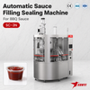 CE/SGS/ISO 9001 BBQ Sauce Cup Filler And Sealer, Rotary 3-Lane SC-3N, SUS304 Food Contact Parts, Manufacturer