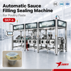 Automatic 6 Lanes Poultry Paste Cup Filling Sealing Machine 270 CPM High Accuracy SUS316L CE ISO