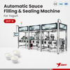 Industrial Yogurt Filling Sealing Machine AISI 316L Hygienic Structure Servo Control CIP Cleaning System for Dairy Factory