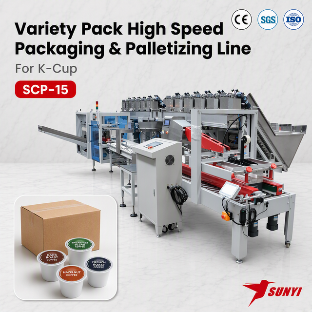 20 Boxes/Min K-Cup Style Bulk Case Packer with Spider Robot 50 Pcs/Case CE ISO9001 Factory