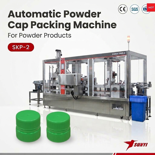 Automatic 38mm Powder Cap Filling & Sealing Packaging Machine | High-Speed Dosing & Capping Solution