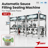 270 CPM 1-350g Cup Filling Sealing Machine for Vegetable Paste with Ceramic Pump CE SGS Stainless Steel Mfg