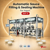 Automatic Yogurt Cup Sealing Machine Intelligent Control Servo Filling CIP Cleaning HEPA Filtration for Food Manufacturer