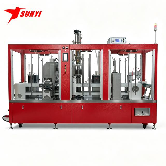 SKP-1 UFO Pour Over Filter Coffee Filling Packing Machine 35 Bags/Min Biodegradable Paper Filter Ultrasonic Sealing Line