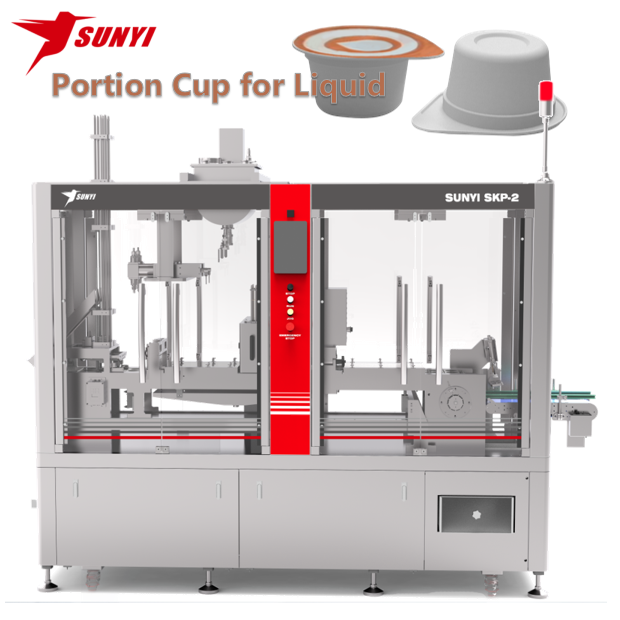 Automatic Portion Cup Filling & Sealing Machine for Syrup, Chocolate Sauce, Honey, Jam, Cheese Spread & More