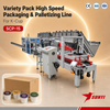 K-Cup Capsule Bulk Packing System with Case Erecting Labelling Taping Check Weighing And Palletizing