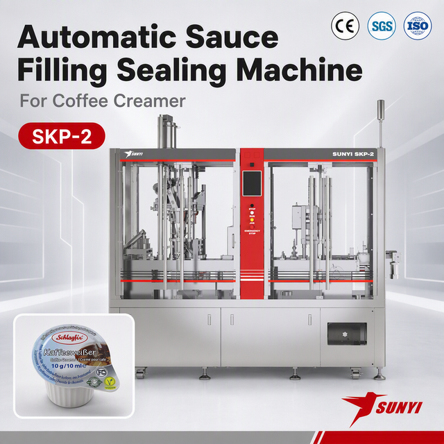 Verified Coffee Creamer Cup Filling Sealing Machine CE ISO9001 Certified 100 CPM with 1 Year Warranty